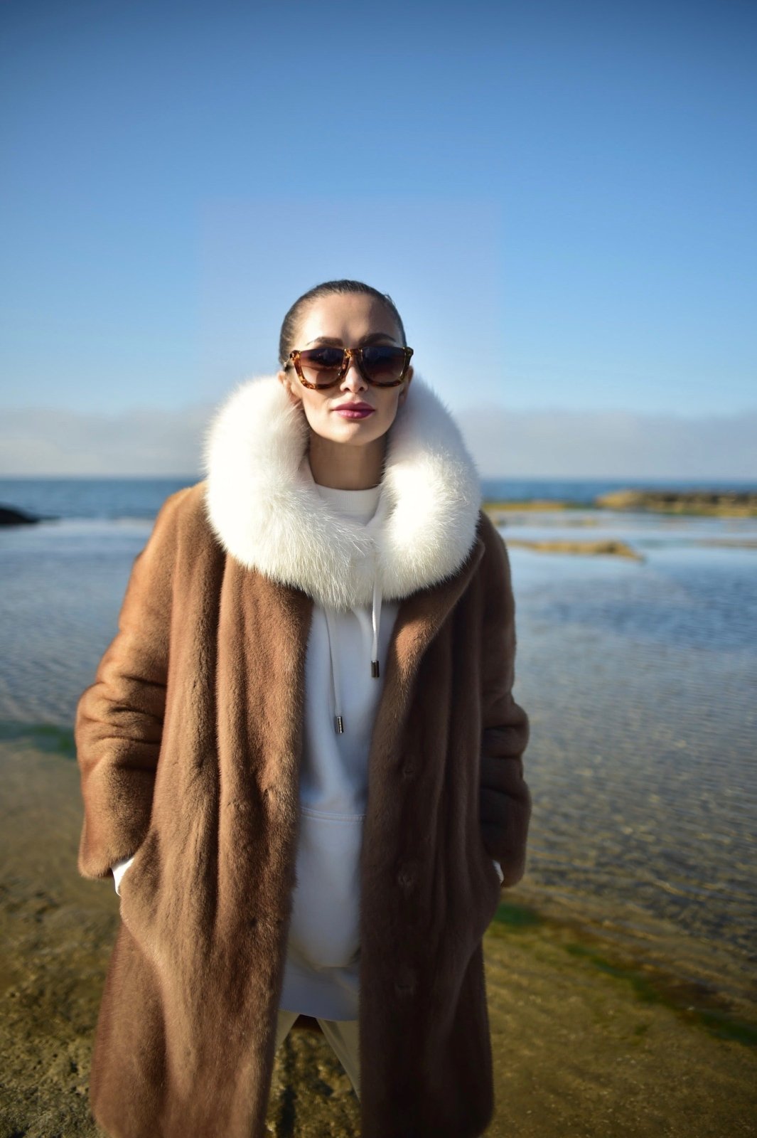 Brown Mink Fur Coat - ADAMO