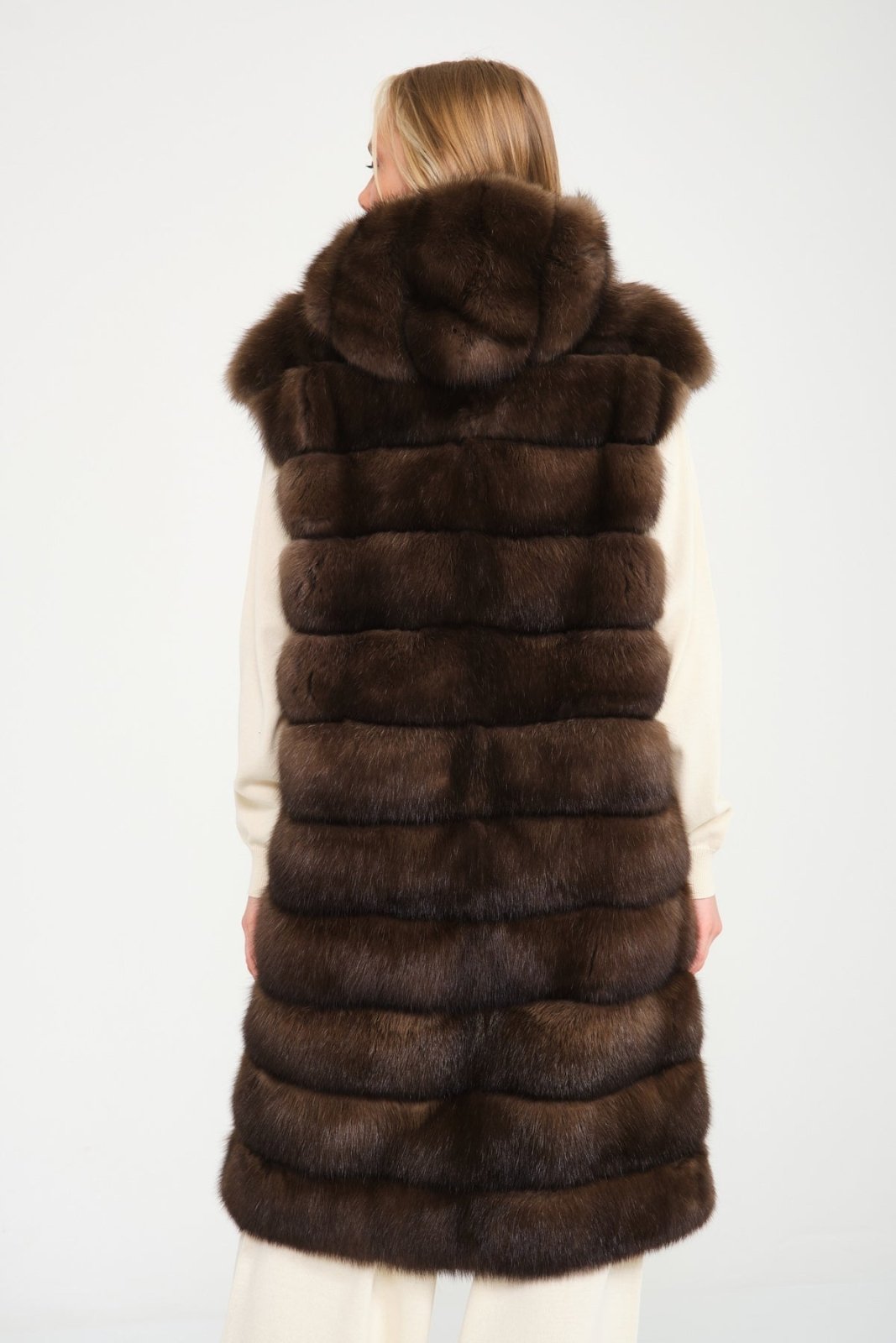 Brown Sable Fur Vest - ADAMO