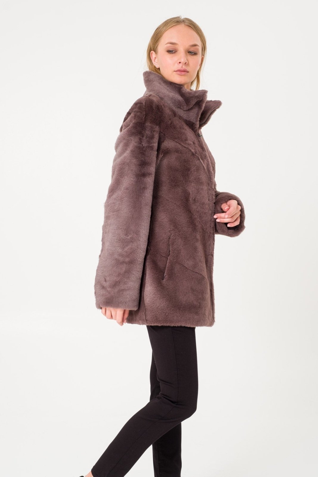 Brown Shearling Coat - ADAMO