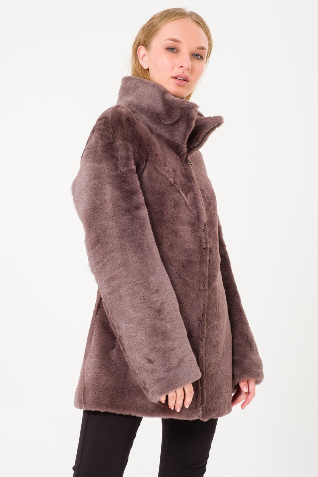 Brown Shearling Coat - ADAMO