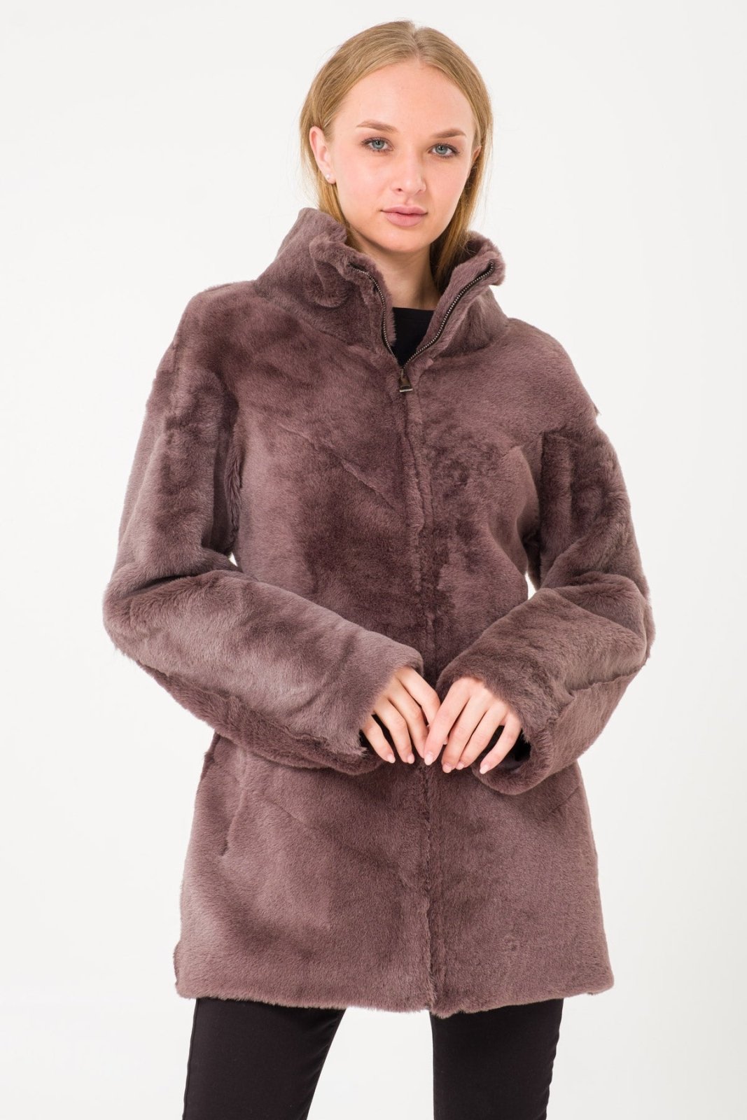 Brown Shearling Coat - ADAMO