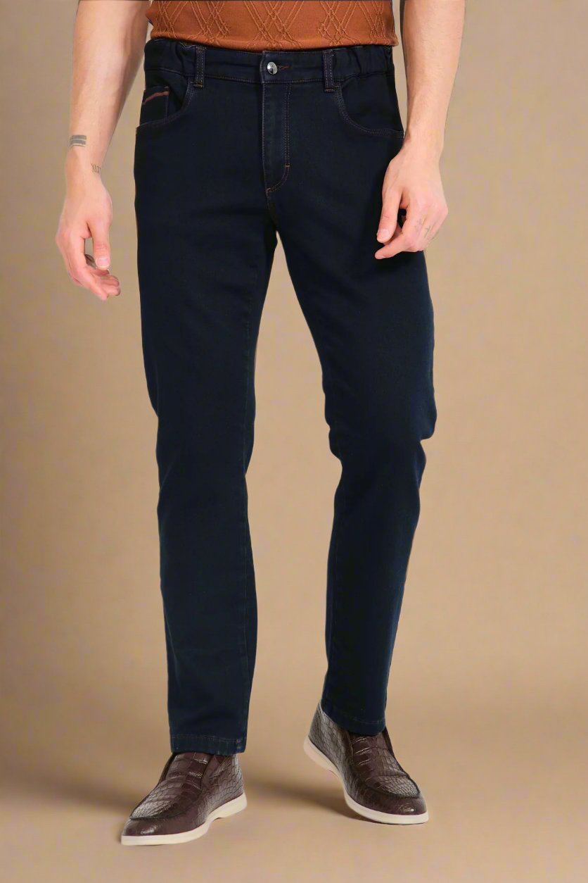 Brown Slim Fit Jeans - ADAMO