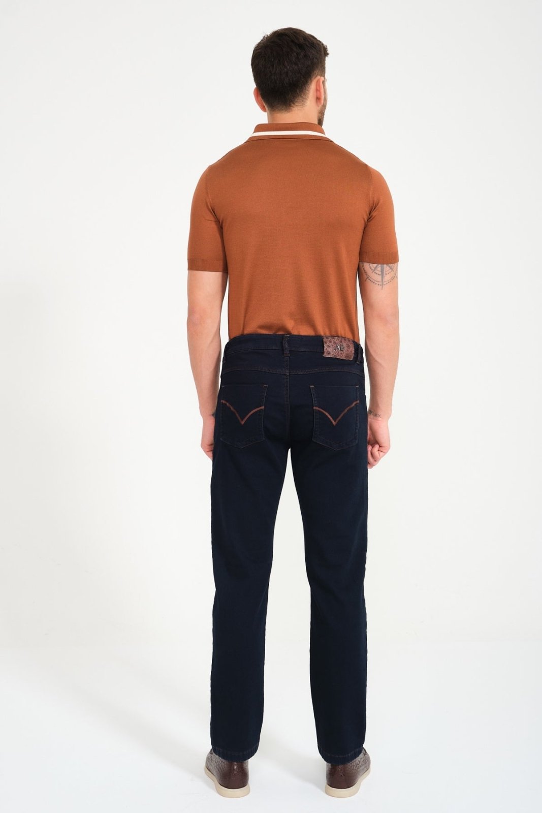 Brown Slim Fit Jeans - ADAMO