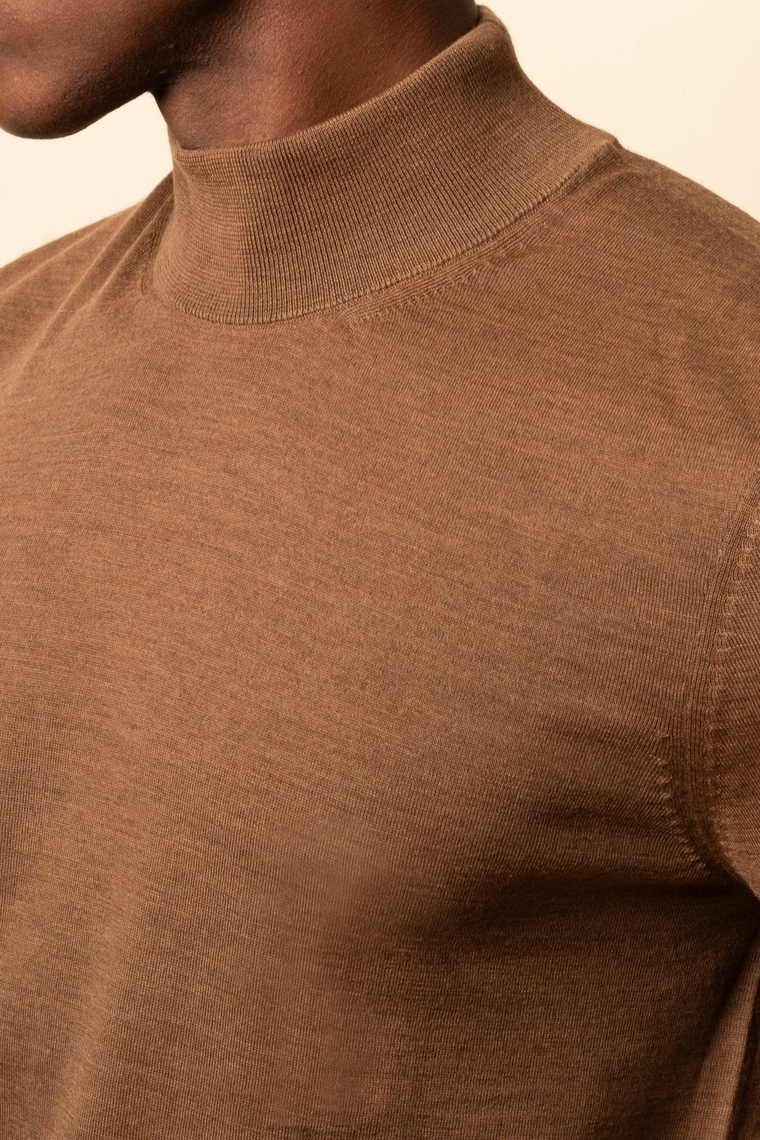 Brown Wool Knit Sweater - ADAMO