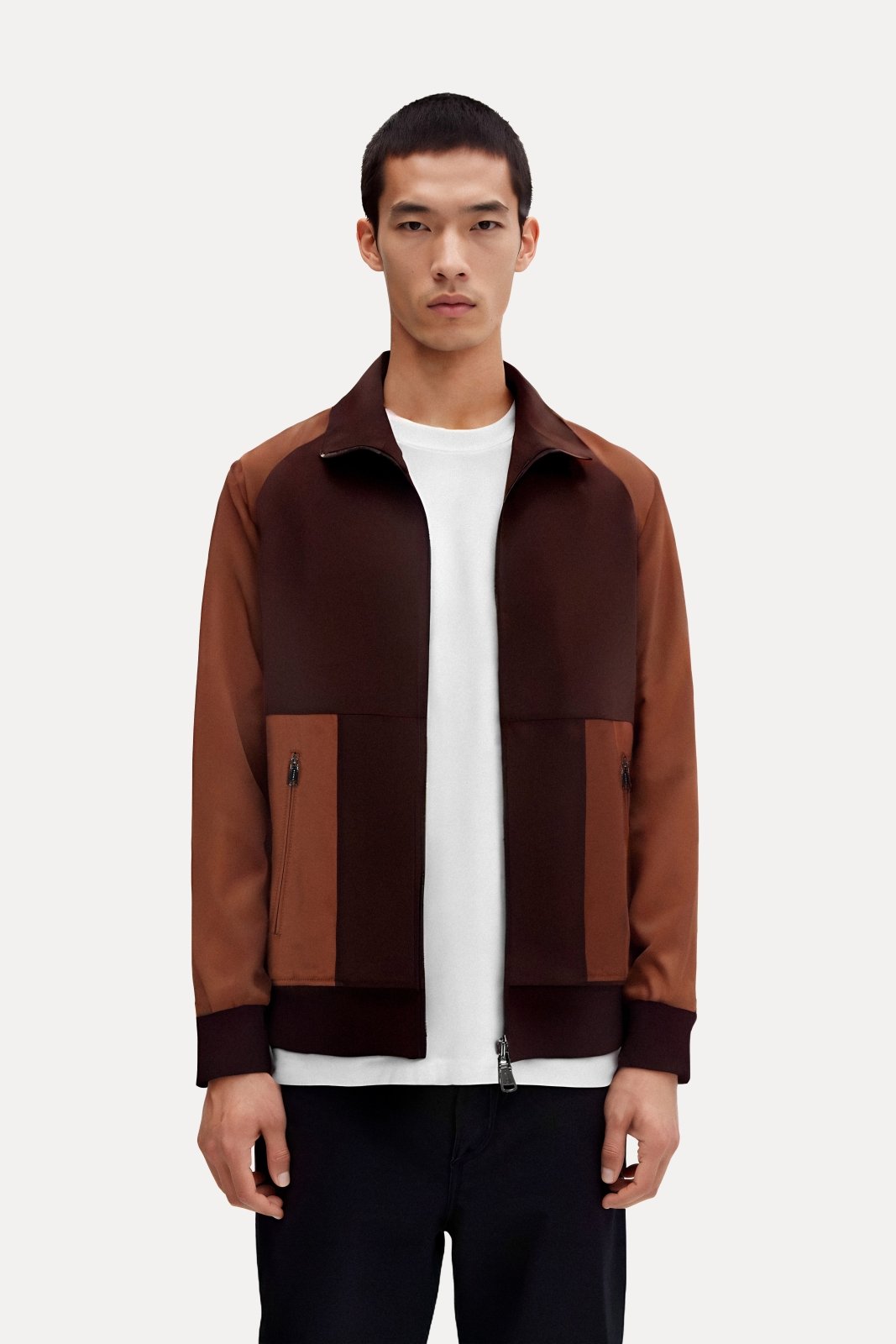 Burgundy Technical Fabric Jacket - ADAMO