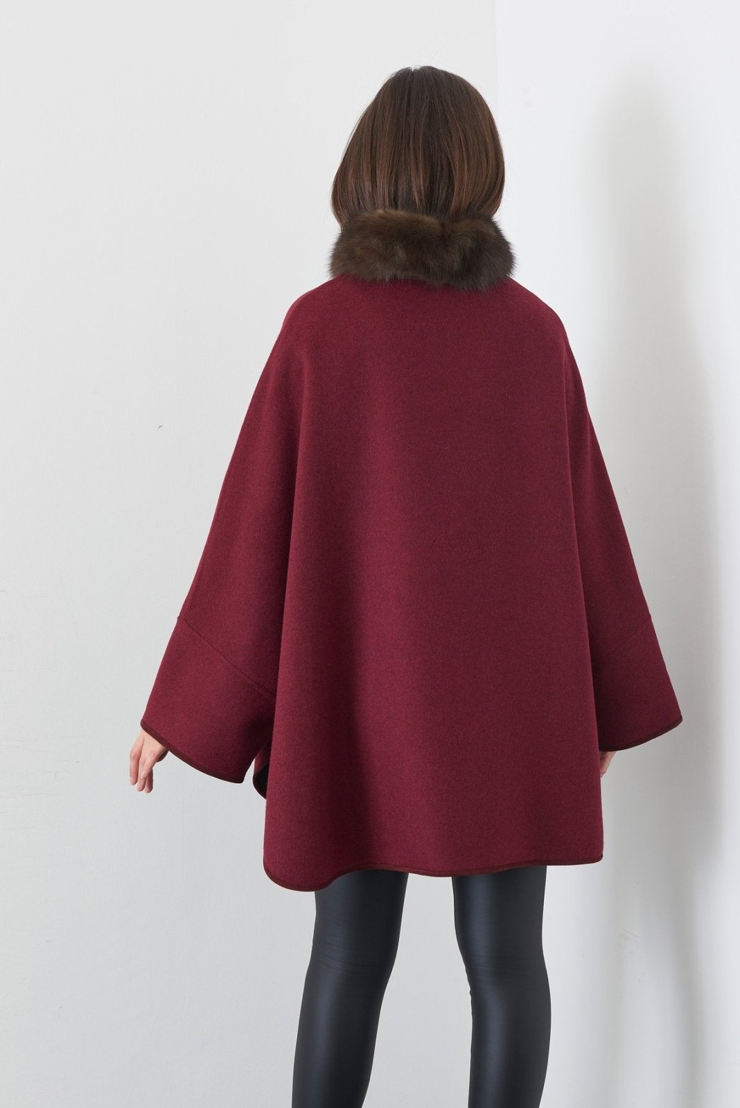 Burgundy Wool Coat - ADAMO