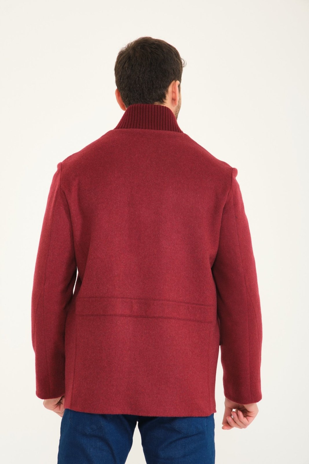 Burgundy Wool Coat - ADAMO