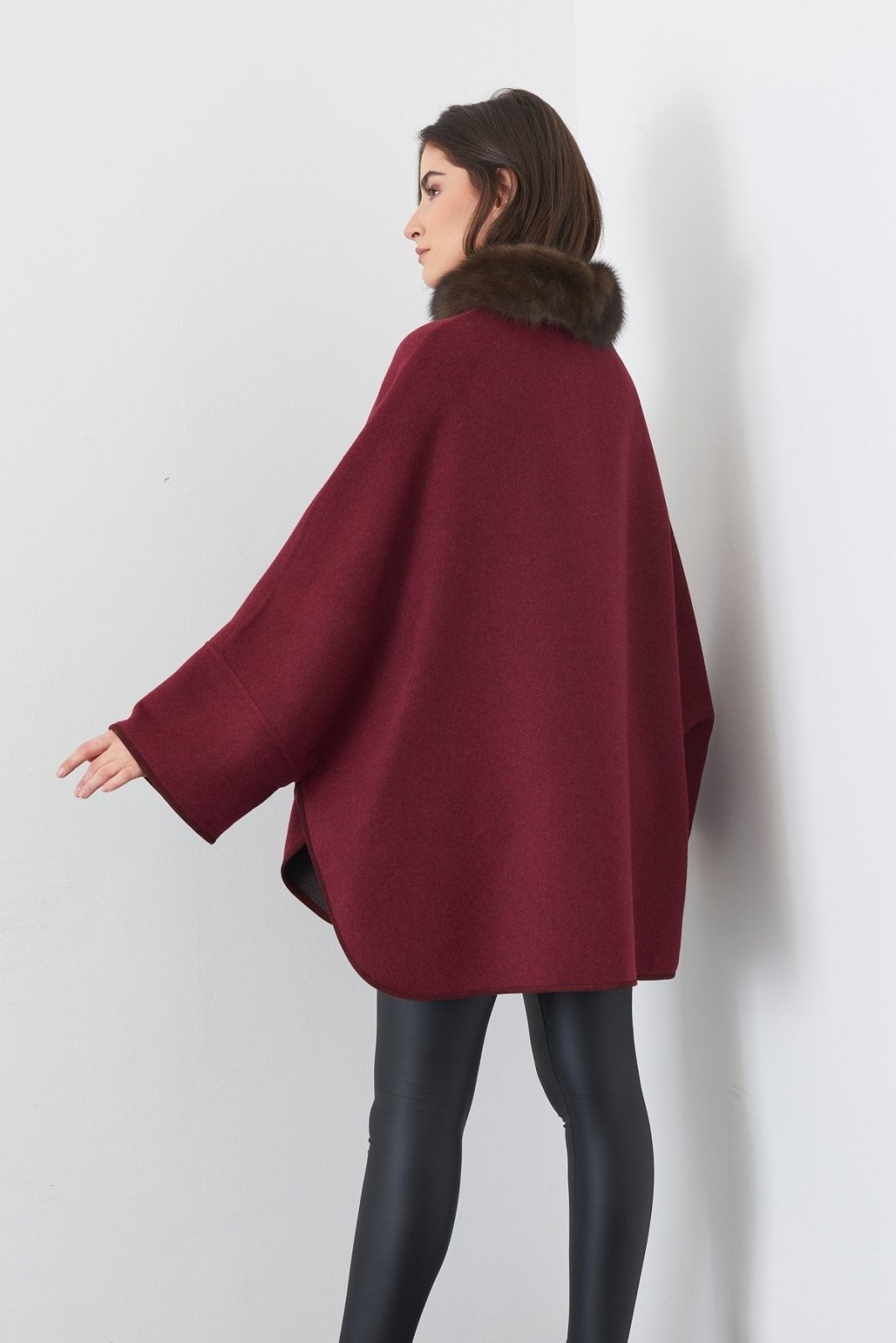 Burgundy Wool Coat - ADAMO