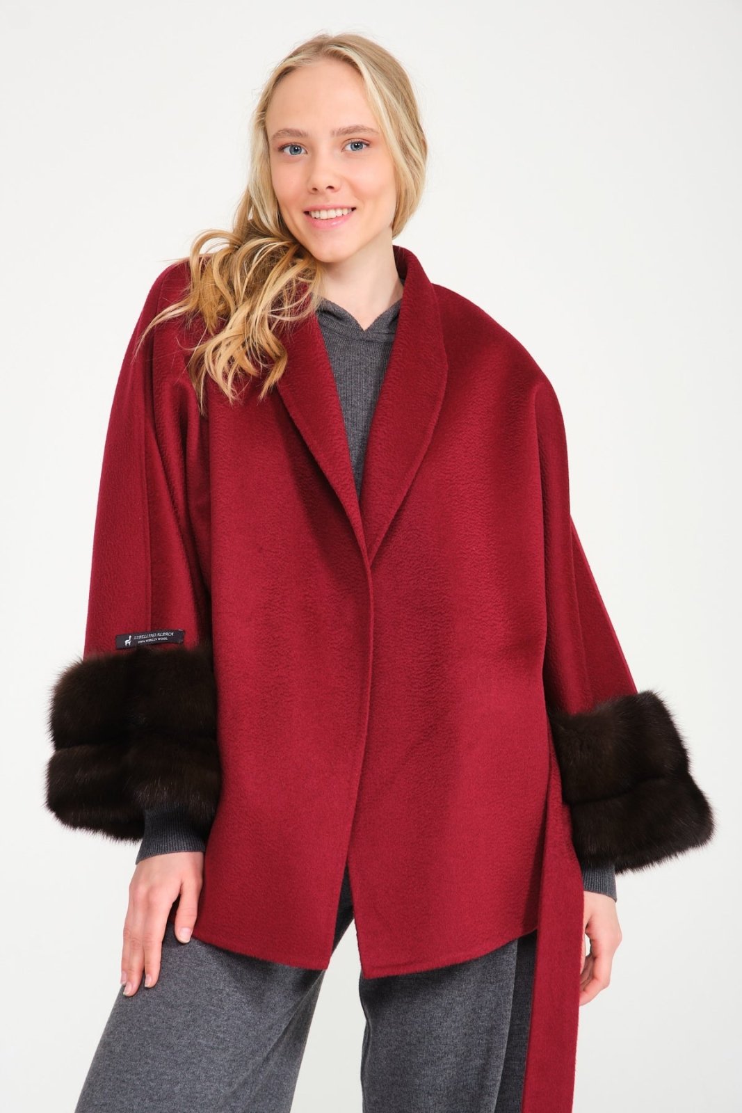 Burgundy Wool Coat - ADAMO