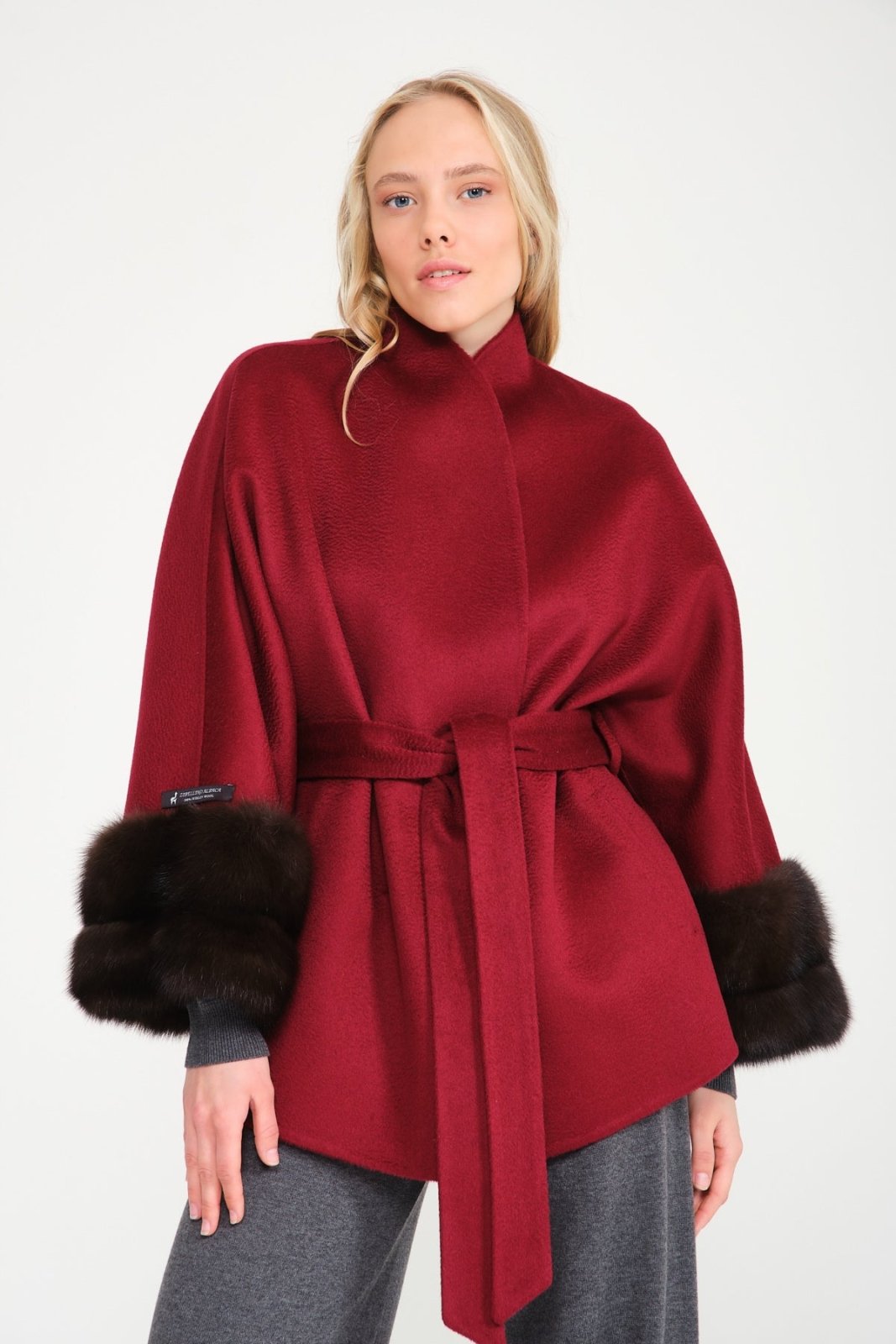 Burgundy Wool Coat - ADAMO