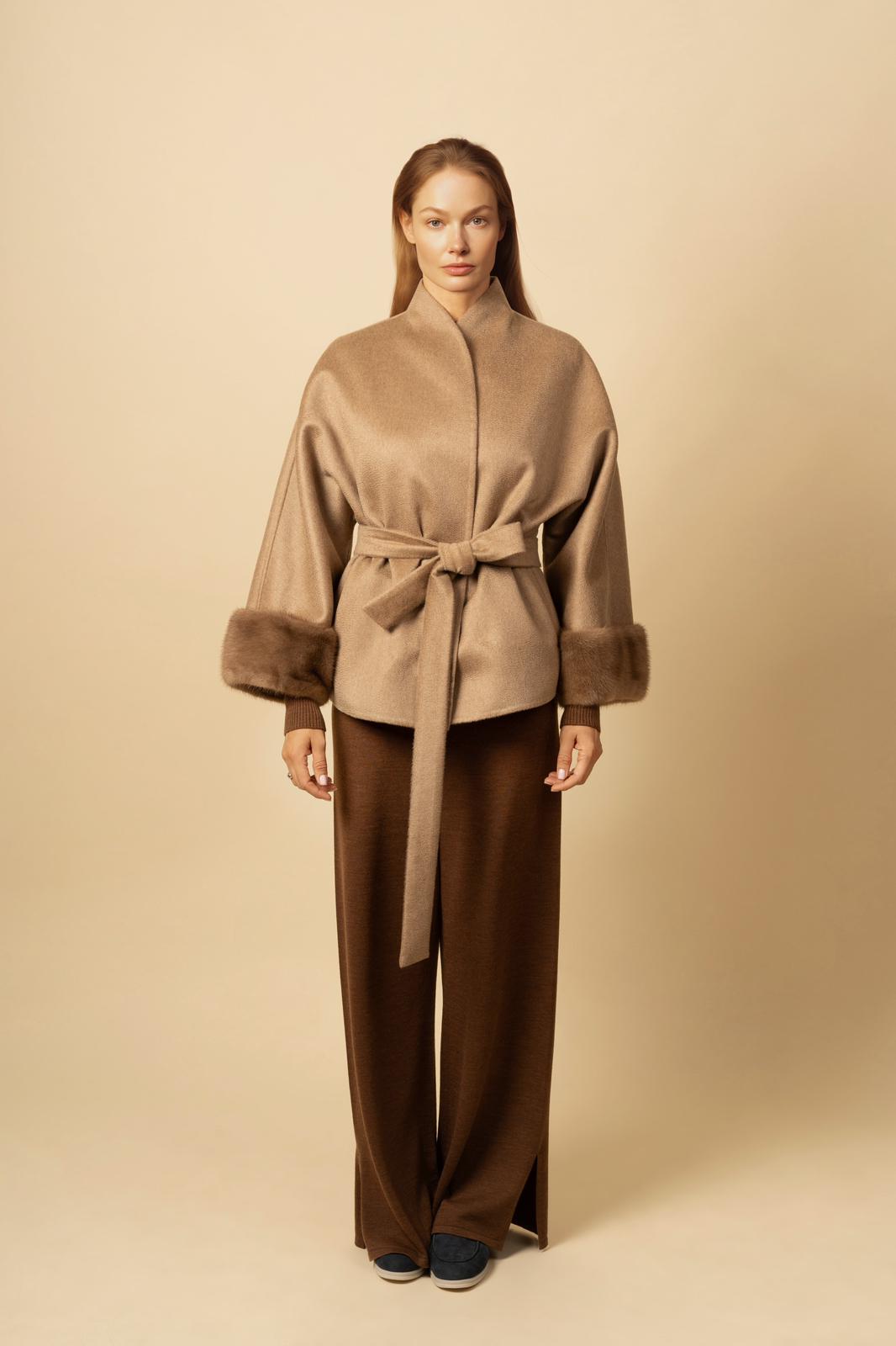 Café Crème Cashmere Coat - ADAMO