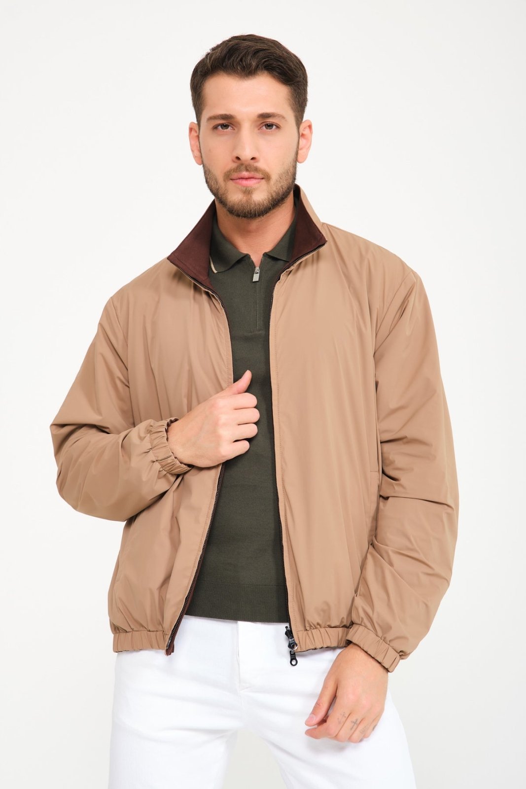 Camel Double Face Waterproof Jacket - ADAMO