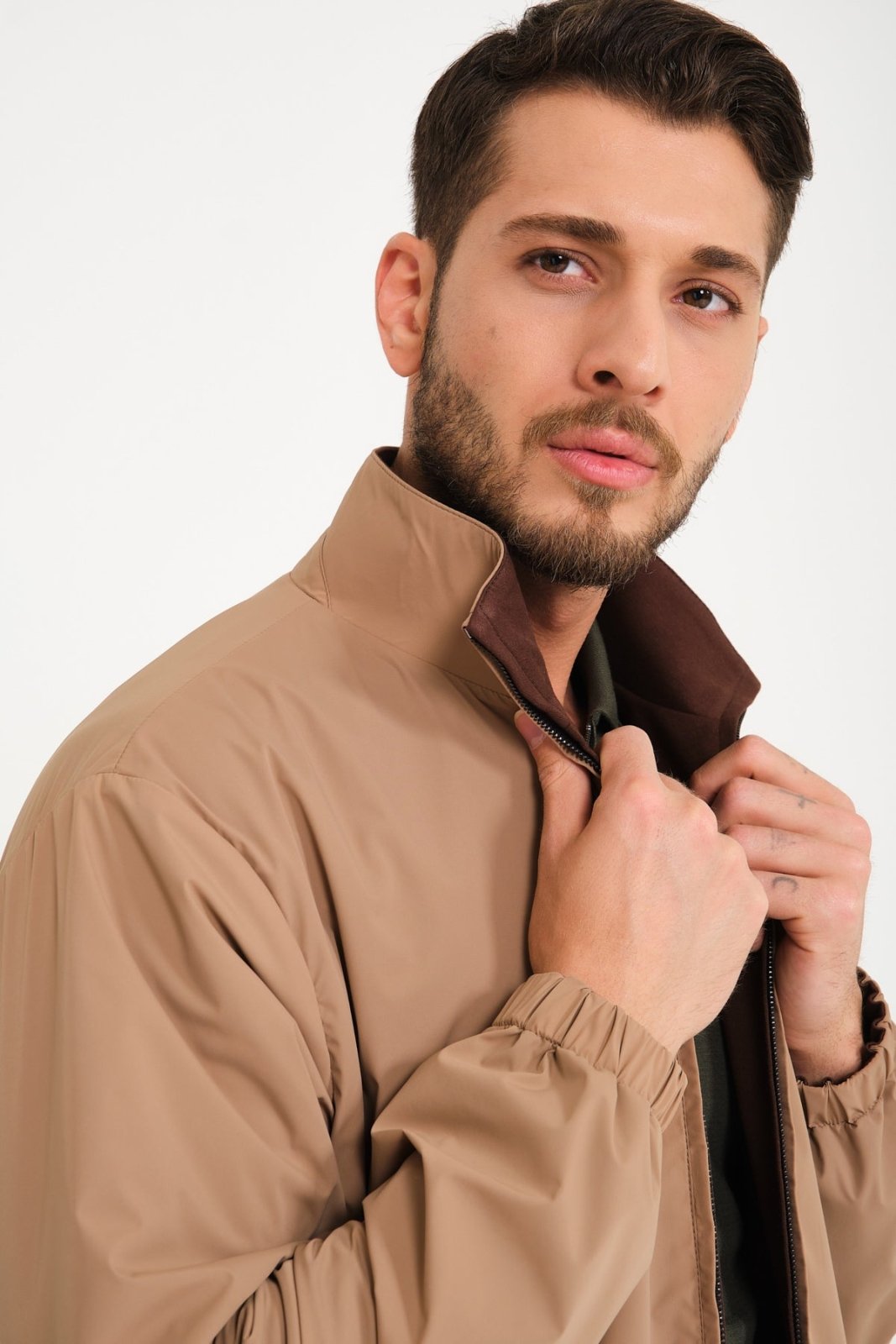 Camel Double Face Waterproof Jacket - ADAMO