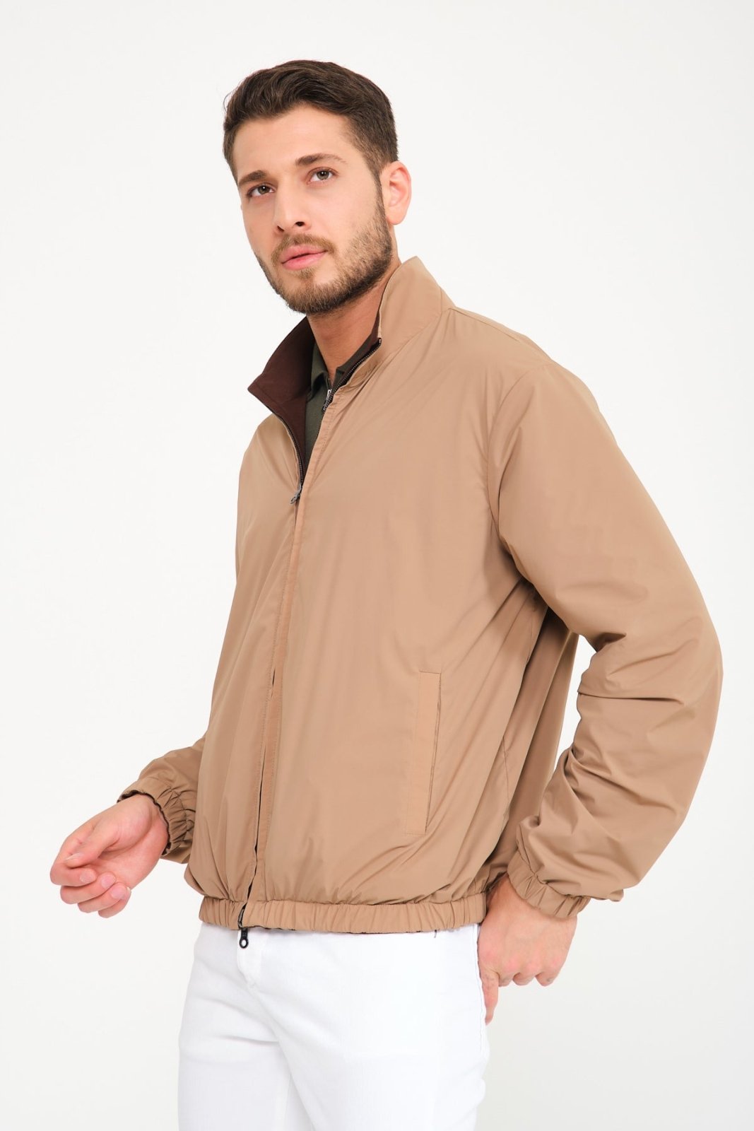 Camel Double Face Waterproof Jacket - ADAMO