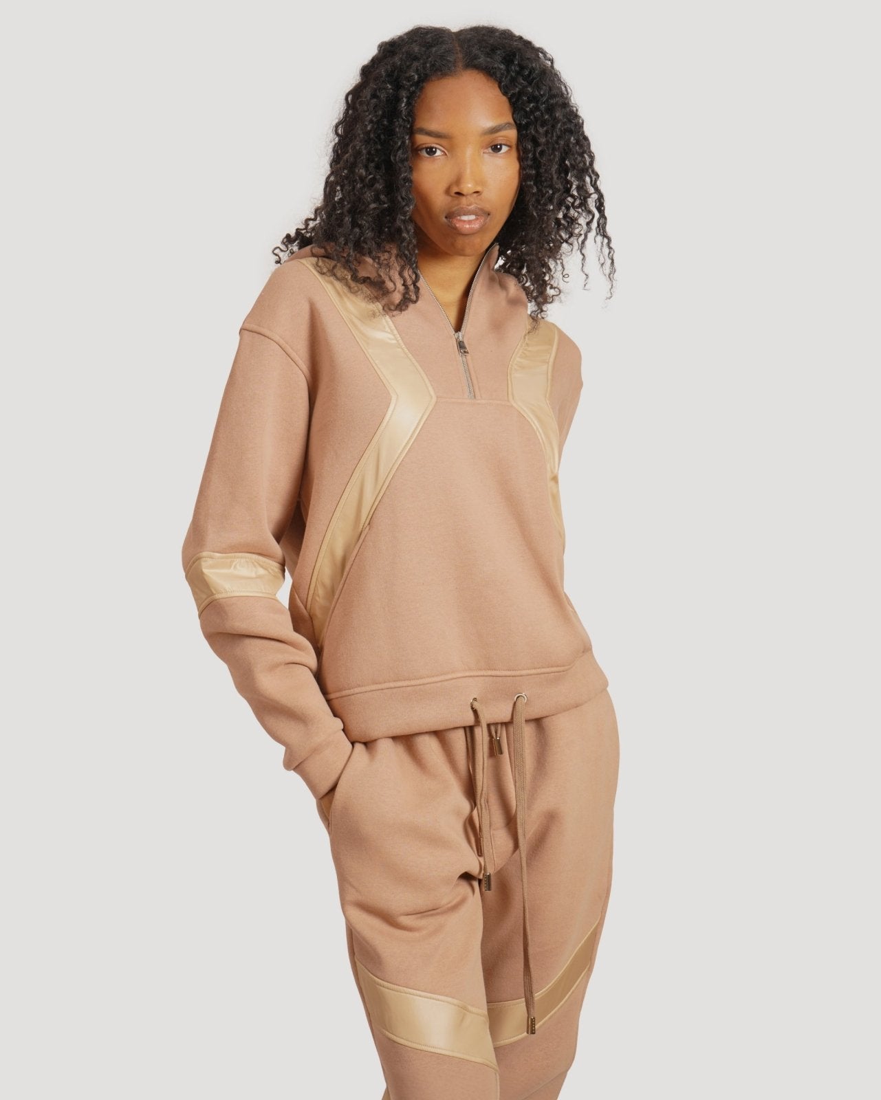 Camel Hoodie & Jogger Set - ADAMO