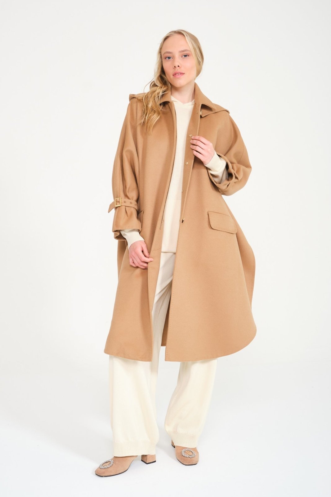 Camel Long Coat - ADAMO