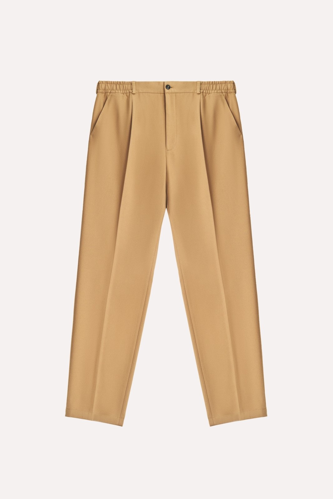 Camel Tailored Pleated Trousers - ADAMO