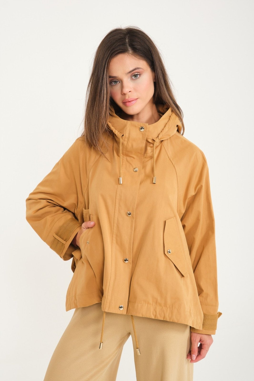 Camel Waterproof Hoodie - ADAMO