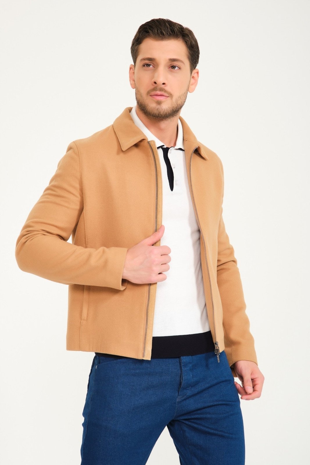 Camel Wool & Mink Fur Coat - ADAMO