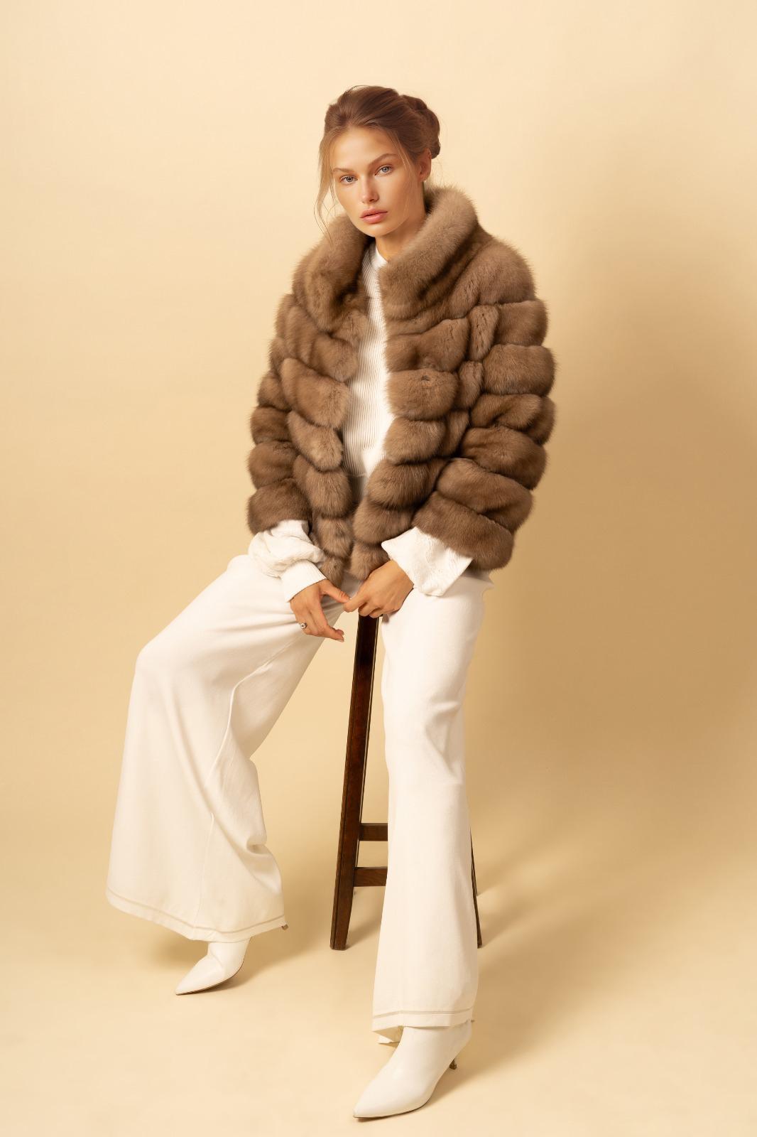 Caramel Sable Coat - ADAMO