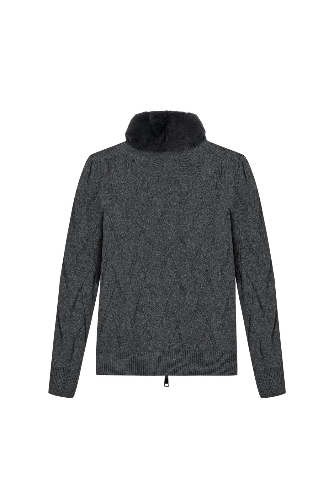 Cashmere Serenità Jacket with Mink Collar - ADAMO