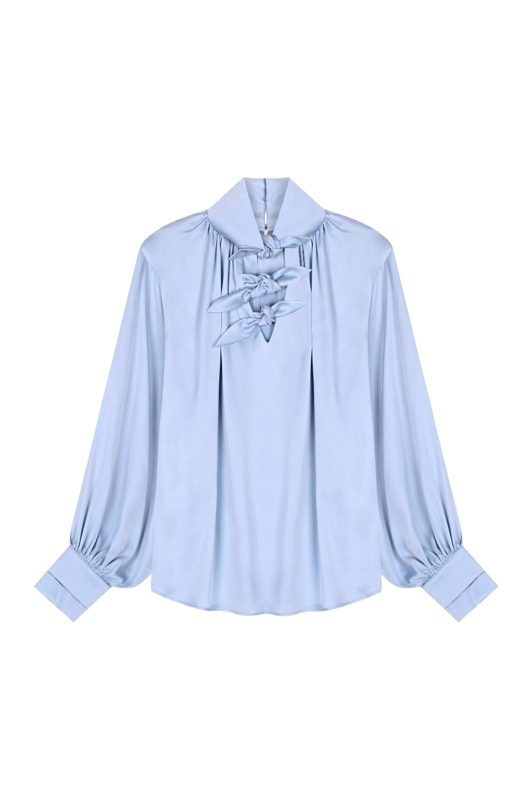 Celestine Satin Bow Blouse - ADAMO