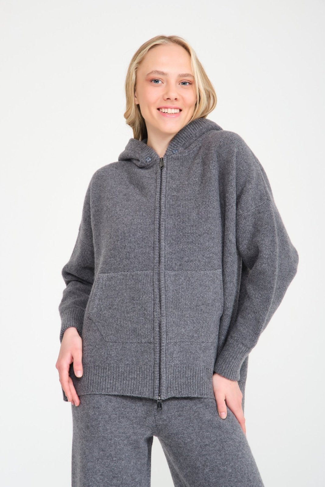 Chinchilla Fur Lined Hoodie & Pants Set - ADAMO