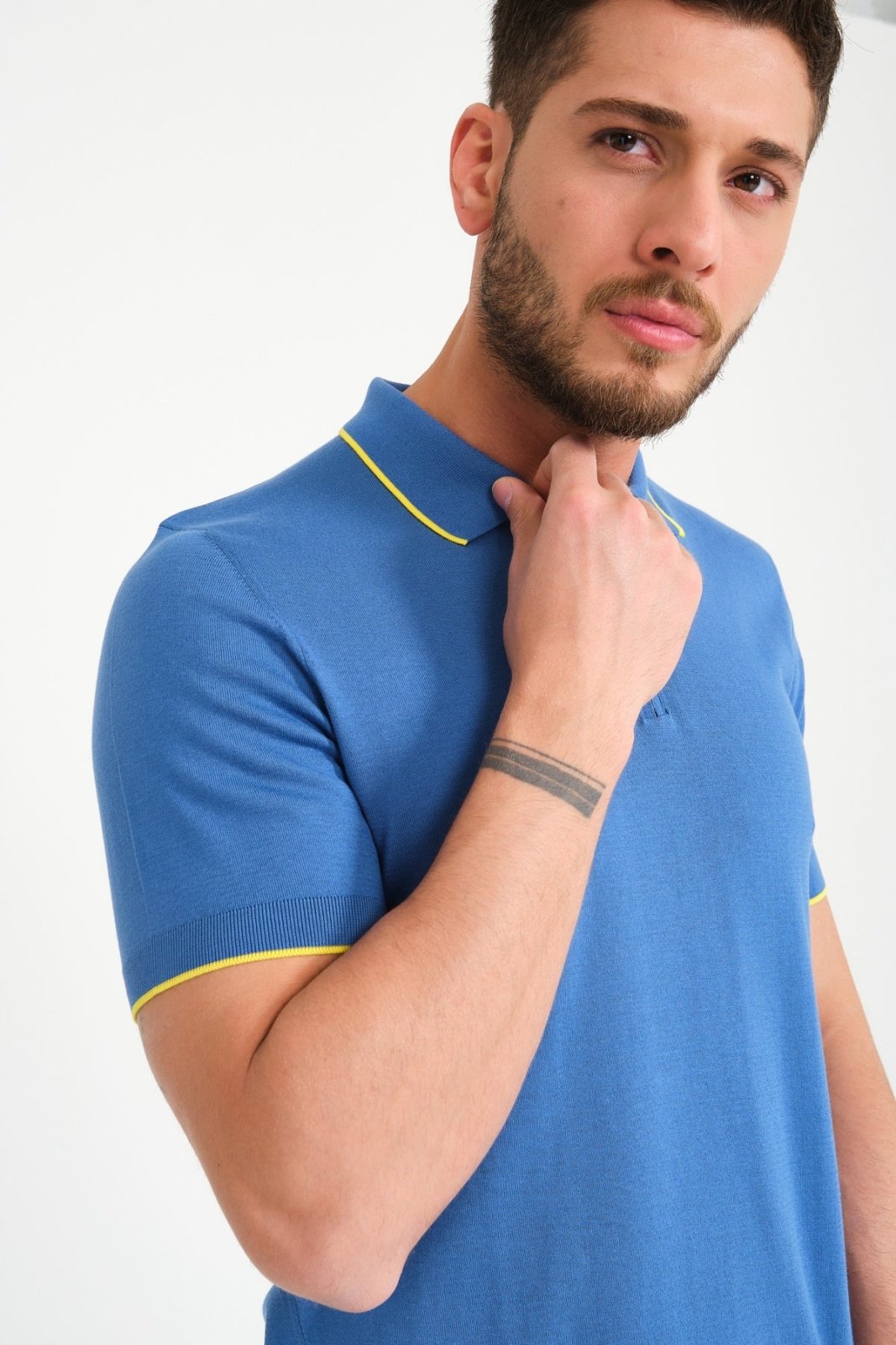 Cotton Zip Polo Shirt - ADAMO