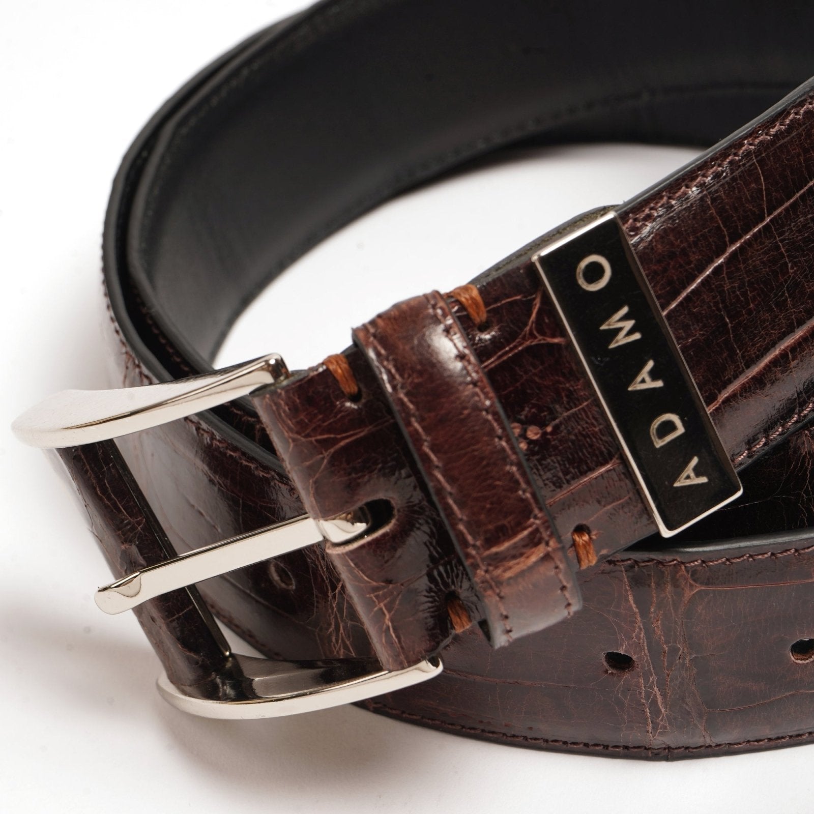 Crocodile Leather Belt - ADAMO