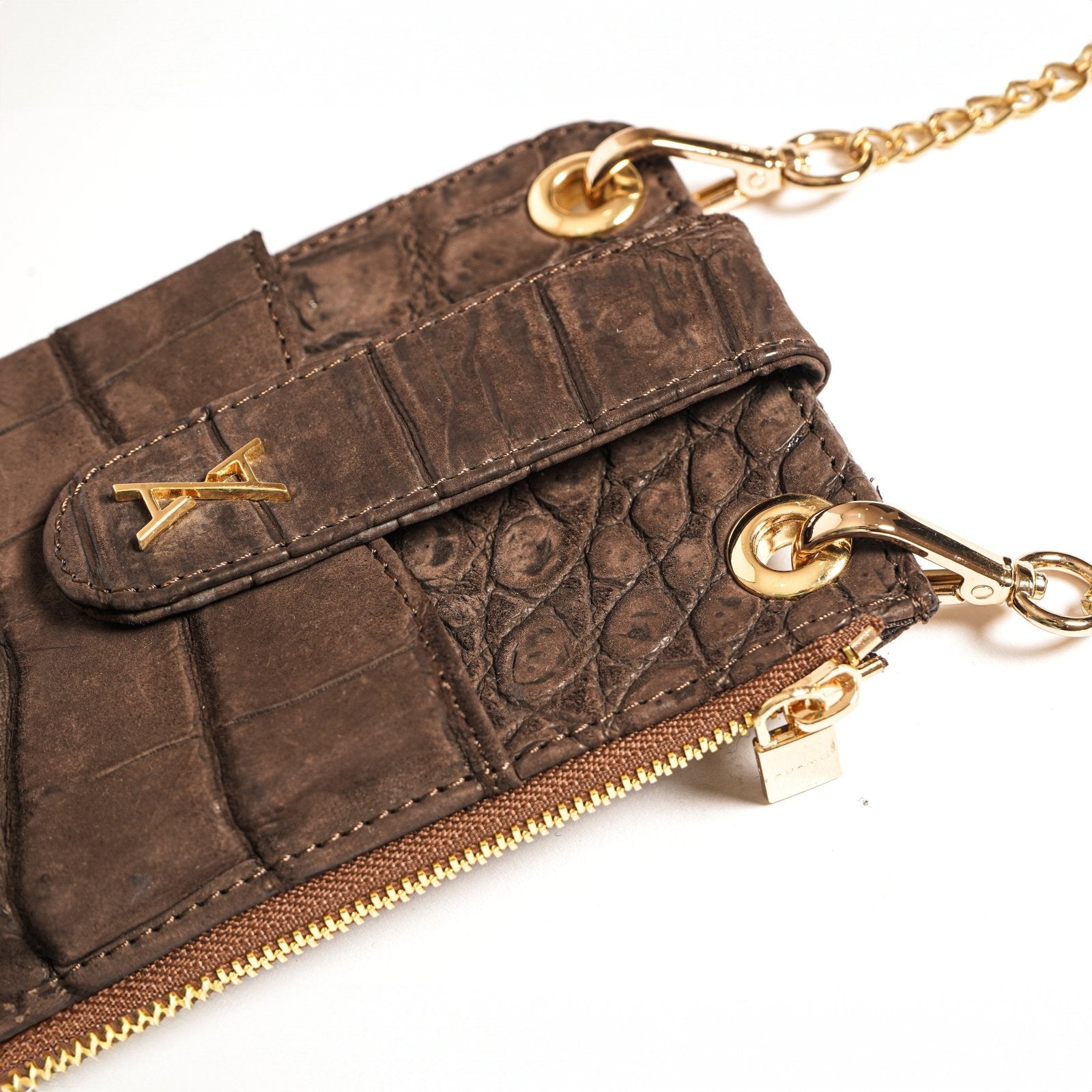 Crocodile Leather Phone Bag - ADAMO