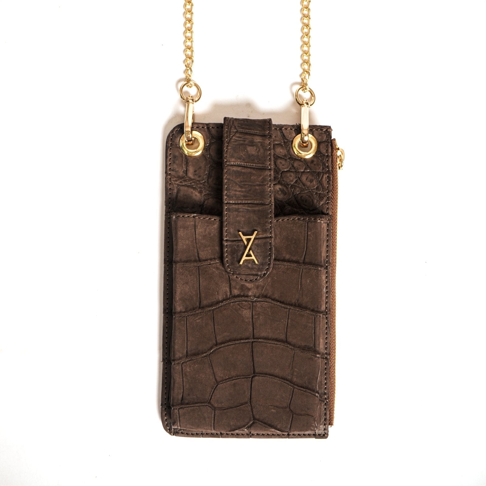 Crocodile Leather Phone Bag - ADAMO