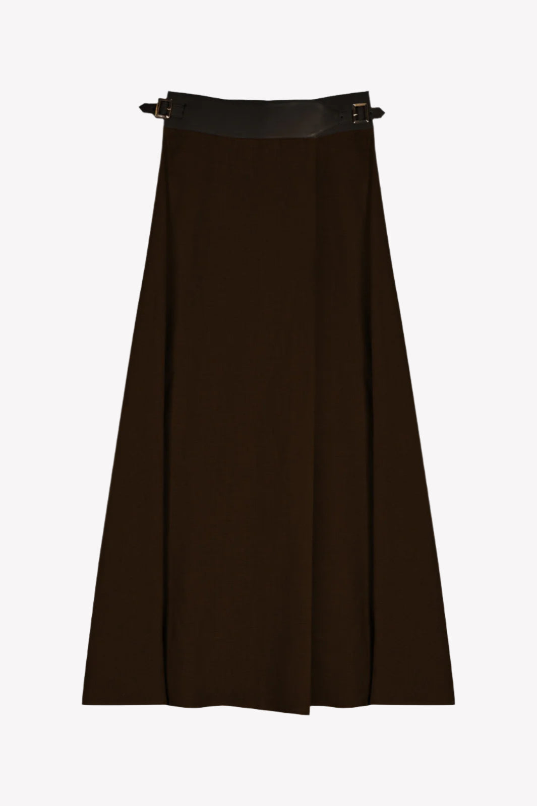 Umber Wrap Linen Skirt