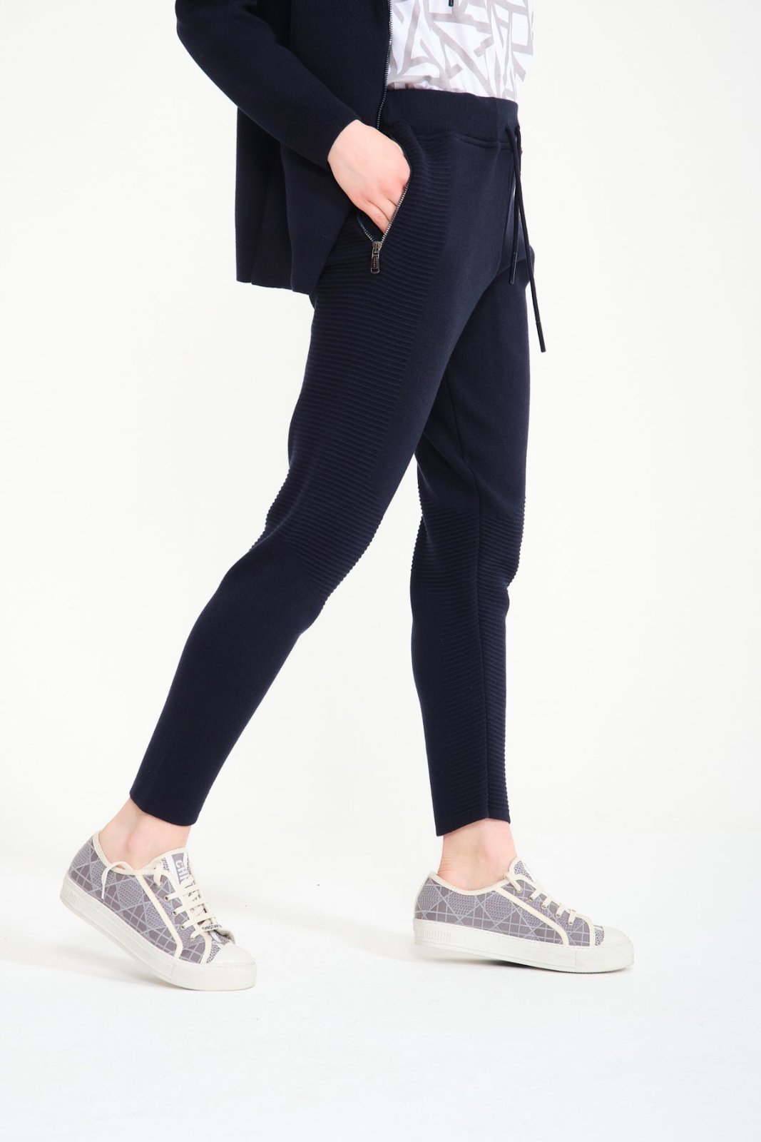 Dark Blue Cardigan & Joggers Set - ADAMO