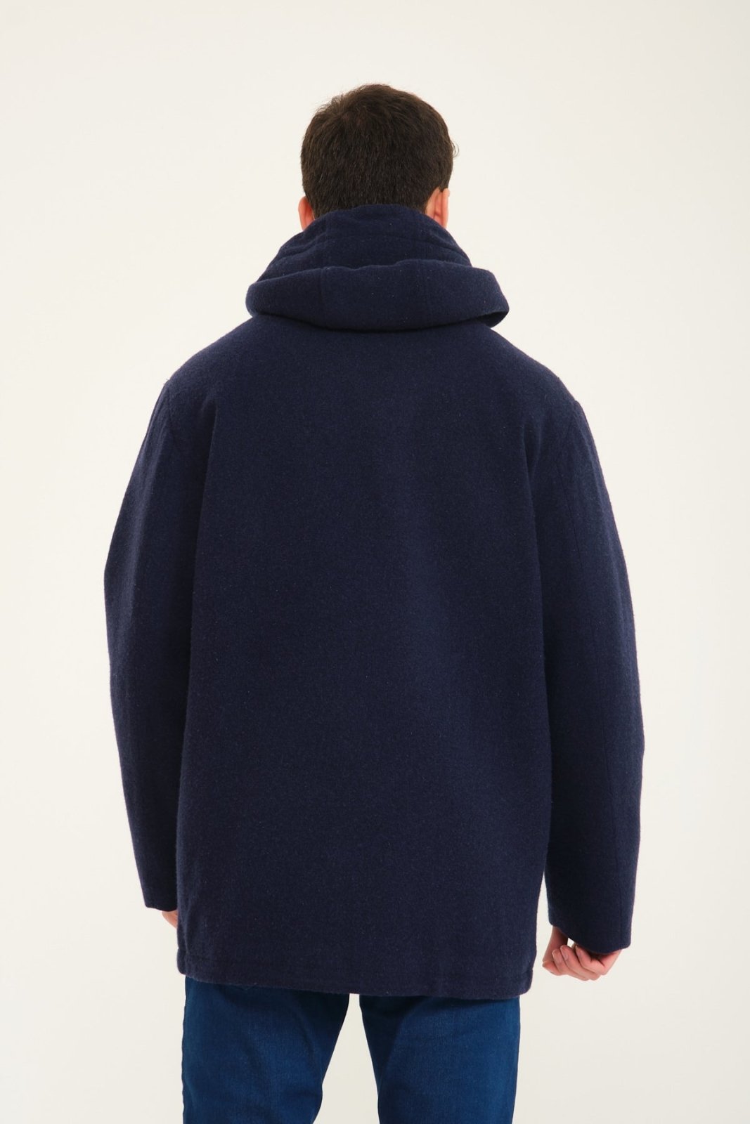 Dark Blue Cashmere Coat - ADAMO