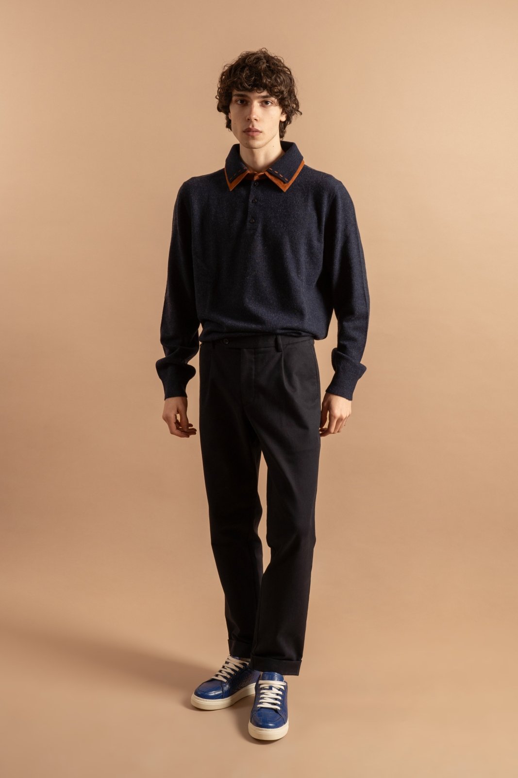 Dark Blue Haven Cashmere Shirt - ADAMO