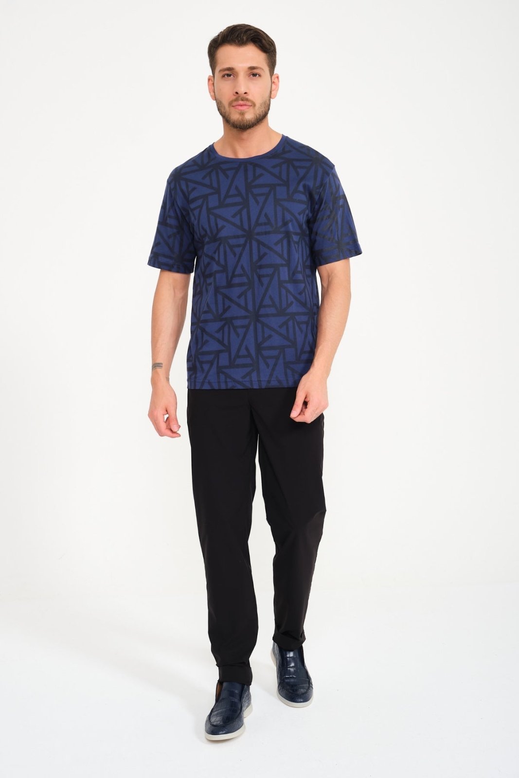 Dark Blue Oversize T-Shirt - ADAMO