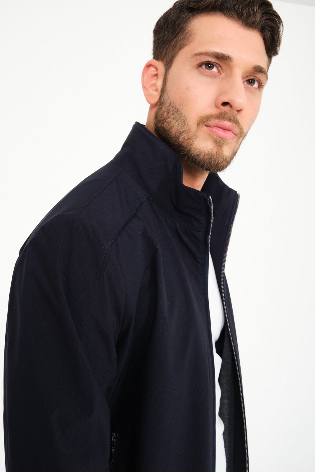 Dark Blue Waterproof Jacket - ADAMO