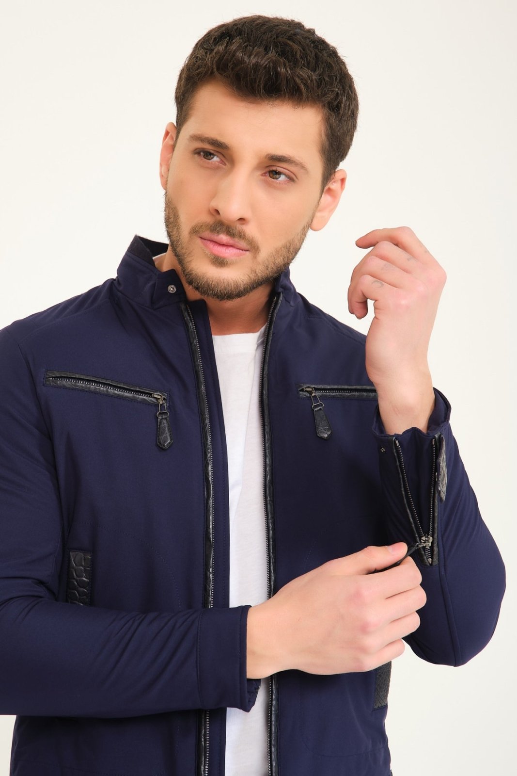 Dark Blue Waterproof Jacket - ADAMO