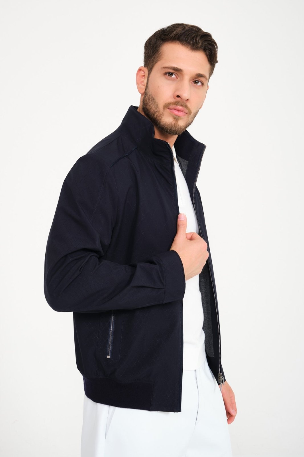 Dark Blue Waterproof Jacket - ADAMO