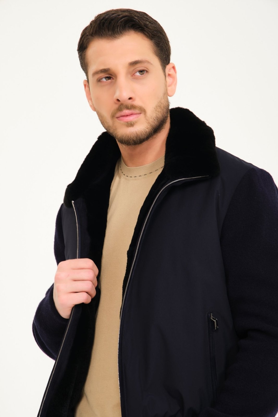 Dark Blue Waterproof Jacket - ADAMO