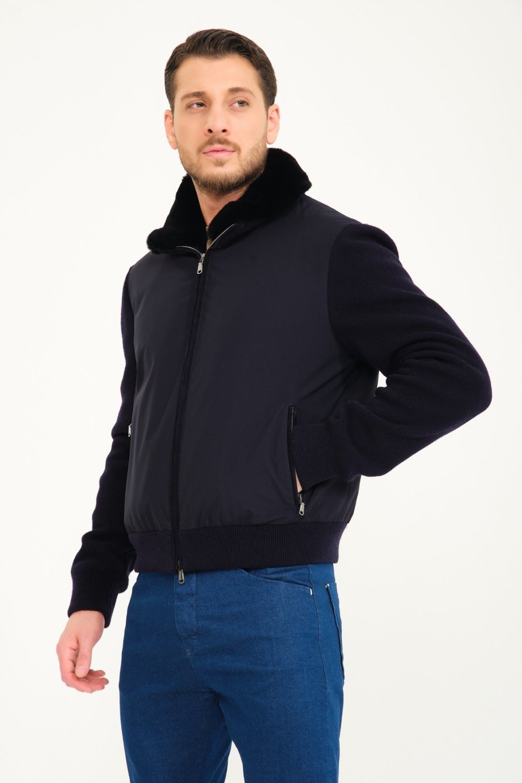 Dark Blue Waterproof Jacket - ADAMO