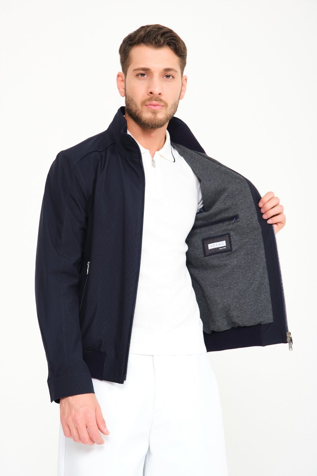 Dark Blue Waterproof Jacket - ADAMO