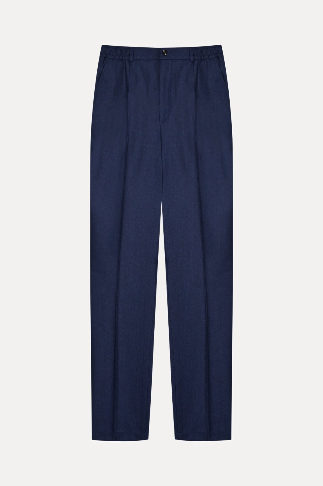 Dark Blue Wool & Cashmere Trousers - ADAMO