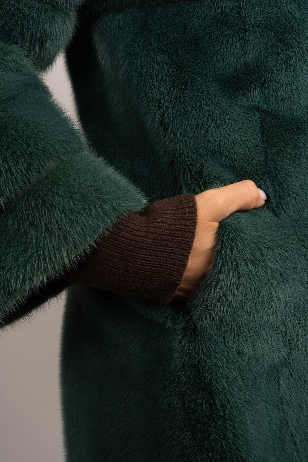 Deep Forest Mink Fur Coat - ADAMO