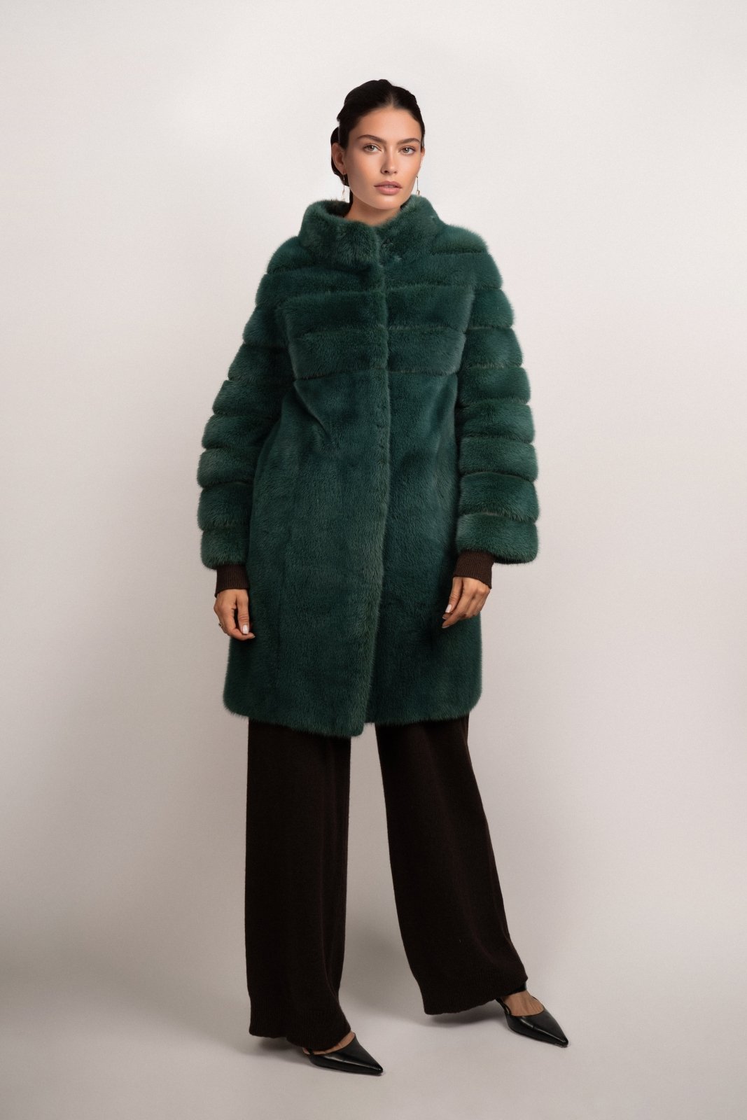 Deep Forest Mink Fur Coat - ADAMO