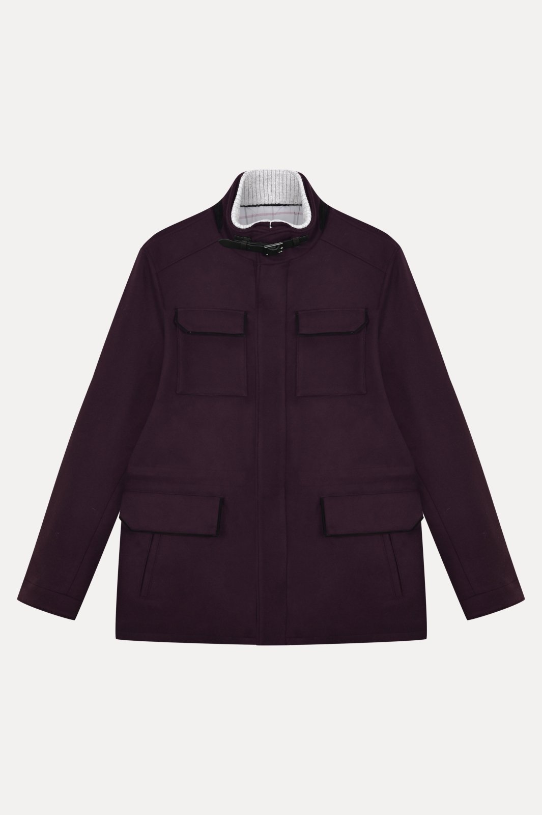 Deep Plum Wool Jacket - ADAMO