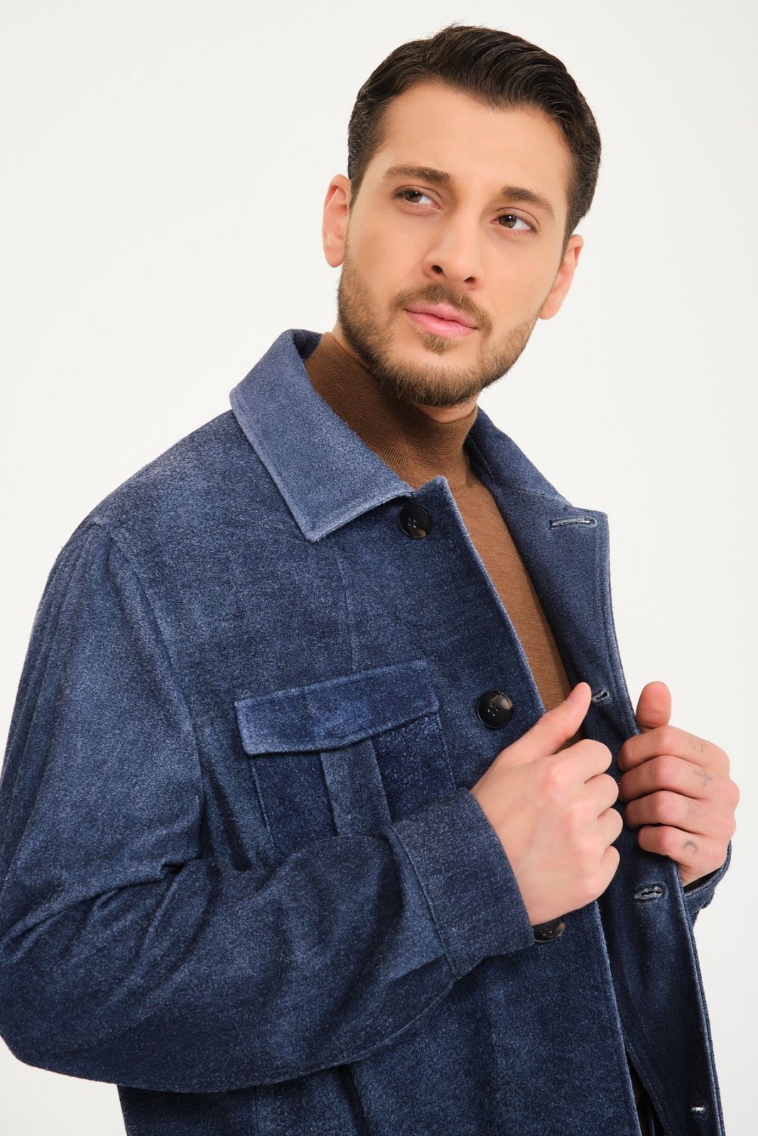 Denim Suede Jacket - ADAMO