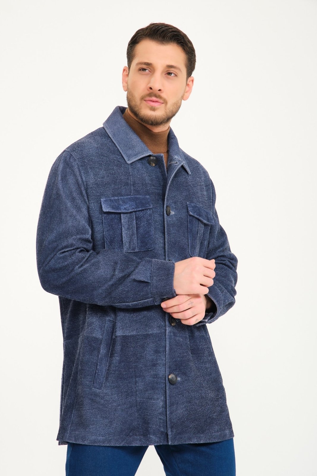 Denim Suede Jacket - ADAMO