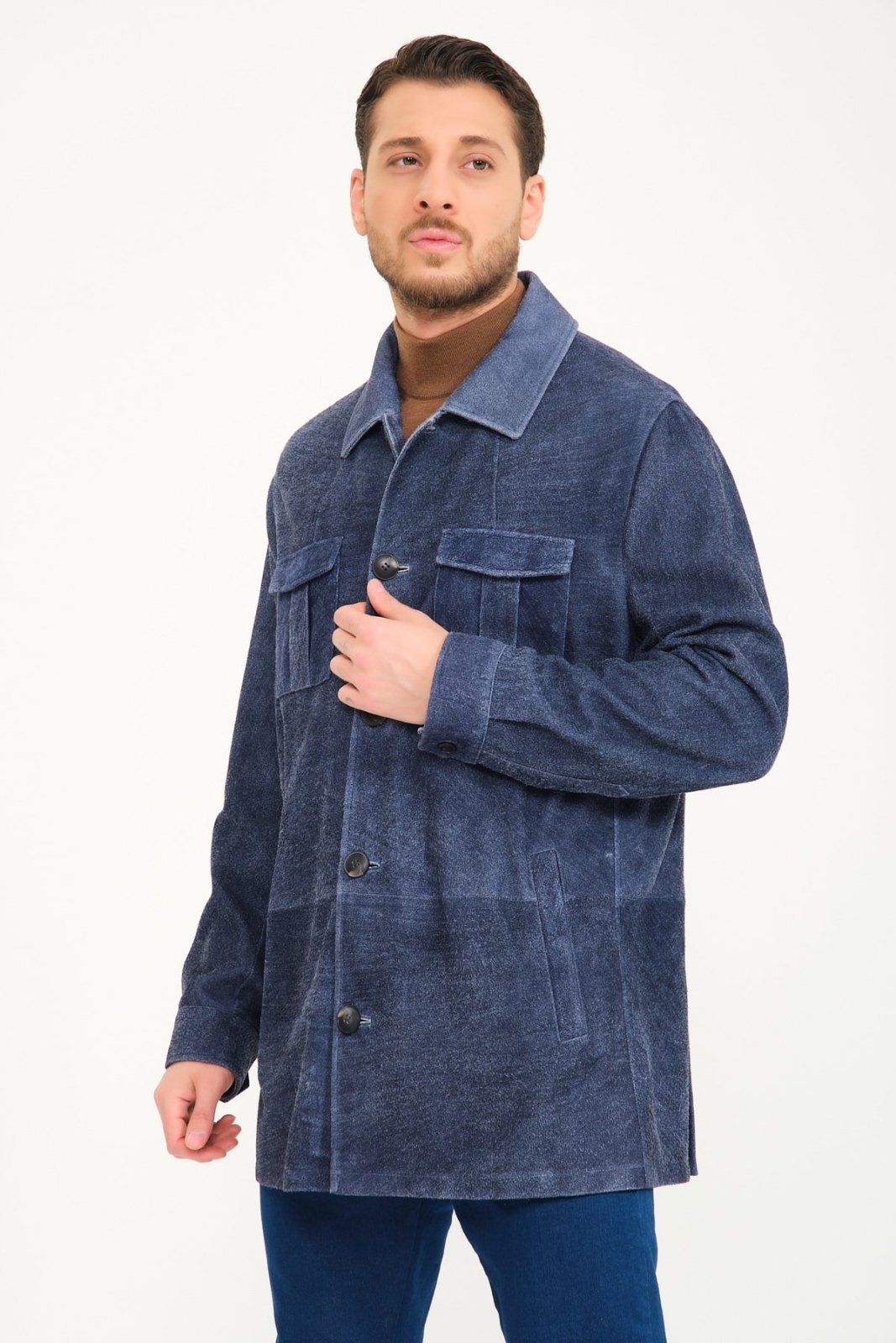 Denim Suede Jacket - ADAMO