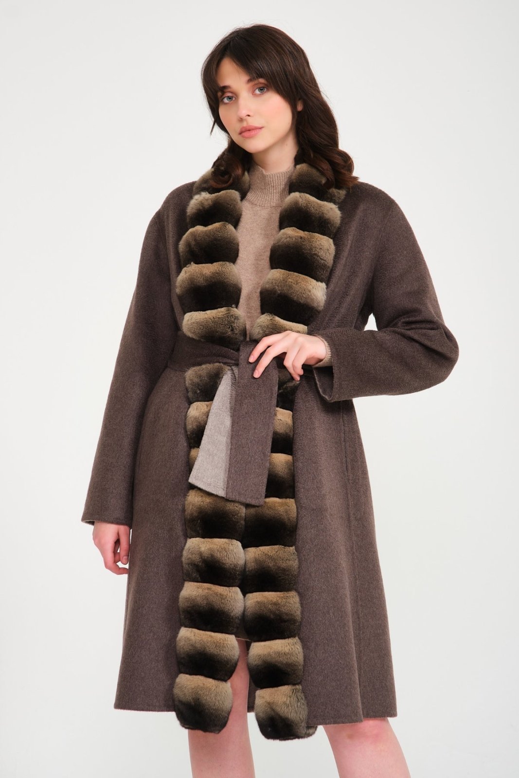 Double Face Long Cashmere and Wool Coat - ADAMO